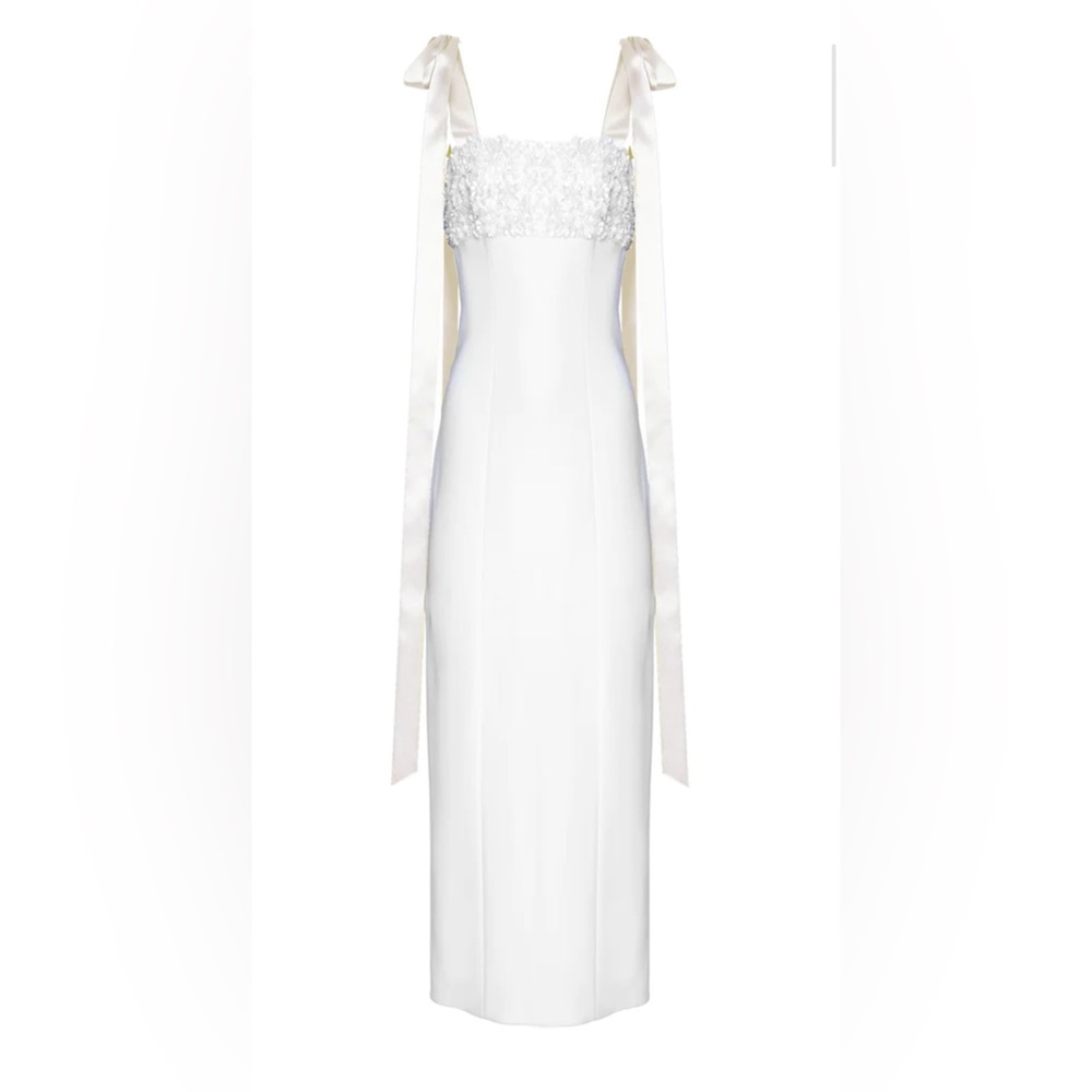 Carolina Herrera dress, worn once for a rehearsal dinner, dry cleaned